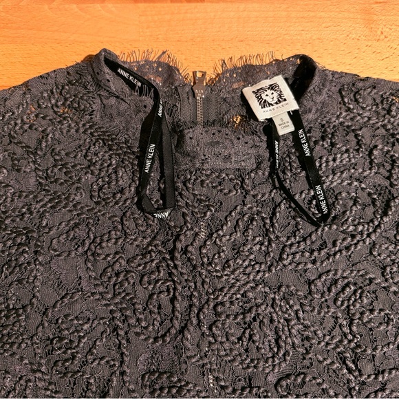 Anne Klein Charcoal Lace Blouse - Picture 5 of 5